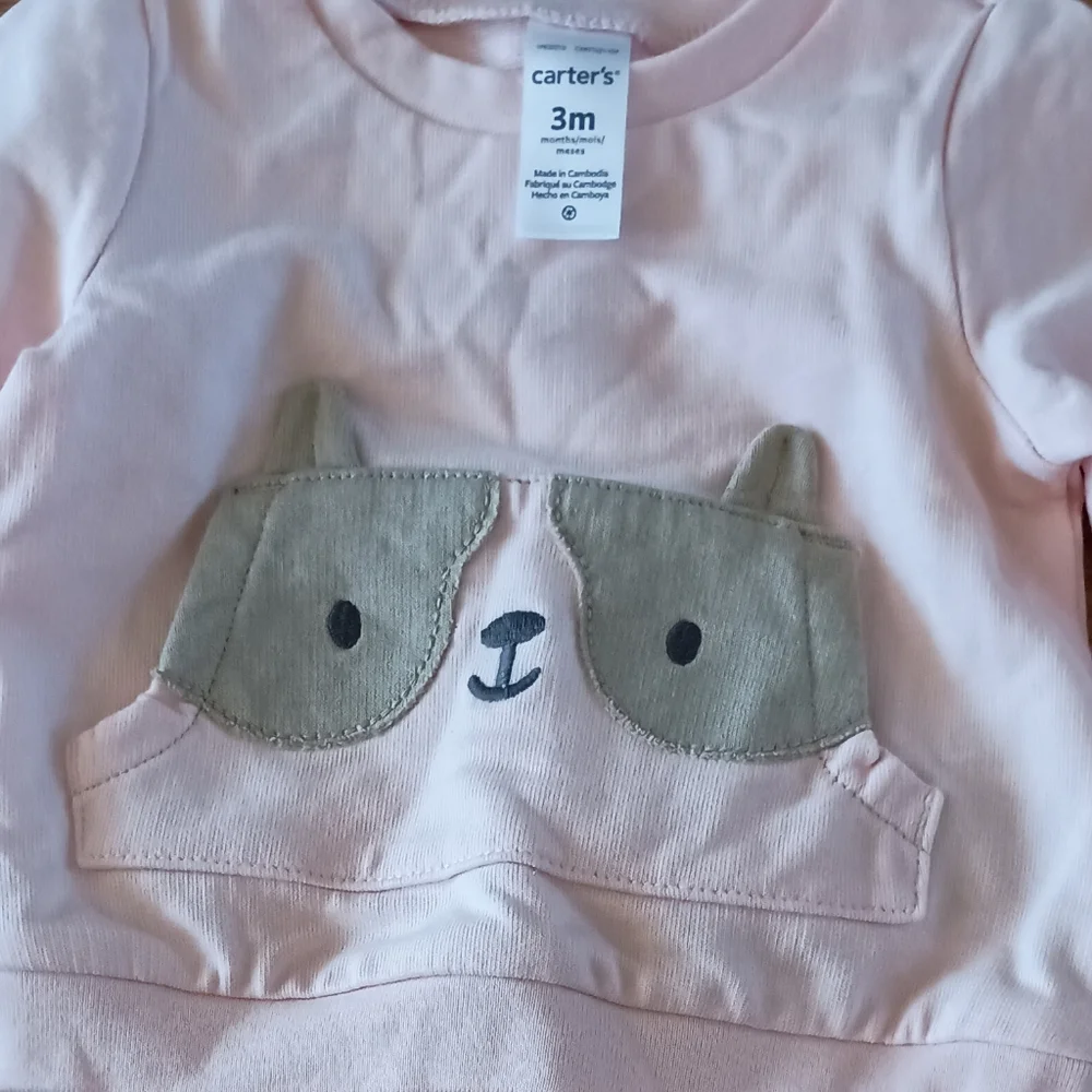 Carter's Adorable Dog French Terry Pullover Leggings Set Outfit 3 Months